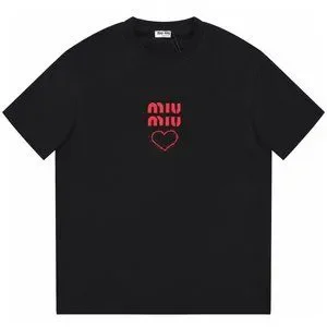 ★関税込み★ MiuMiu T-shirt Miu Miu Jersey T-shirt 関税込 Tシャツ (MiuMiu/Tシャツ